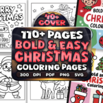 Bold and Easy Christmas Coloring Pages Bundle