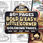 Bold and Easy Little Corner Coloring Pages