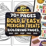 Bold Easy Mexican Treats Coloring Pages