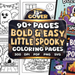 Bold and Easy Little Spooky Coloring Book