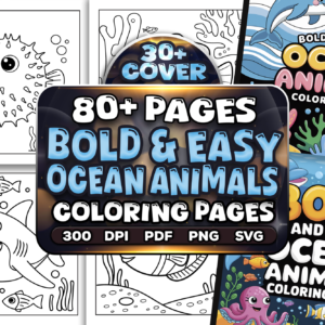 Bold Easy Ocean Animals Coloring Pages