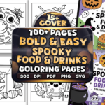 Bold Easy Spooky Food & Drinks Coloring Pages