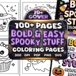 Bold and Easy Spooky Stuff Coloring Pages