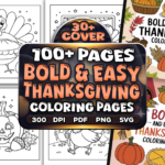 Bold and Easy Thanksgiving Coloring Pages