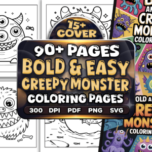 Bold Easy Creepy Monster Coloring Pages