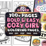 100+ Bold and Easy Cozy Girl Coloring Pages