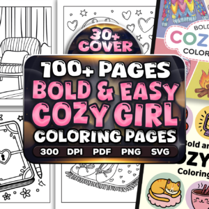 Bold and Easy Cozy Girl Coloring Pages