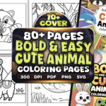 80+ Bold and Easy Cute Animal Coloring Pages