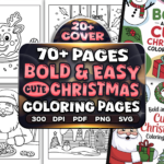 Bold and Easy Cute Christmas Coloring Pages