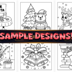 Bold and Easy Christmas Coloring Pages Bundle