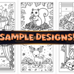 Bold and Easy Cozy Autumn Coloring Pages Bundle | KDP Interior