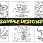 Bold and Easy Plants and Flowers Coloring Pages Bundle