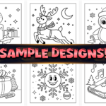 Bold and Easy Cute Christmas Coloring Pages