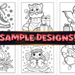 Bold and Easy Christmas Coloring Pages Bundle