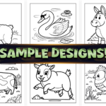 Bold and Easy Farm Animal Coloring Pages