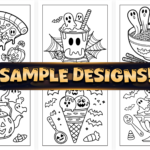 Bold Easy Spooky Food & Drinks Coloring Pages