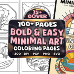 Bold and Easy Minimal Art Coloring Pages