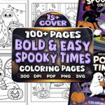 Bold and Easy Spooky Times Coloring Pages