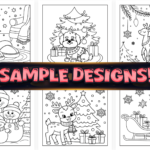 Bold and Easy Cozy Girls Christmas Coloring Pages Bundle | KDP Interior