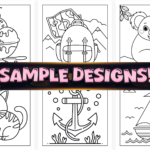 Bold and Easy Everyday Cute Things Coloring Pages Bundle | KDP Interior