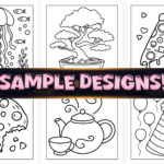 Bold and Easy Everyday Cute Things Coloring Pages Bundle | KDP Interior