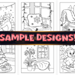 Bold and Easy Festive Corner Coloring Pages Bundle | KDP Interior