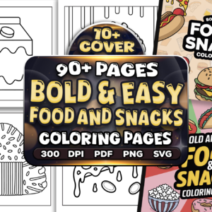 Bold Easy Food Snacks Coloring Pages