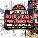 Bold and Easy Funny Christmas Coloring Pages