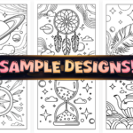 Bold and Easy Trippy & Groovy Coloring Pages Bundle