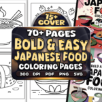 Bold and Easy Japanese Food Coloring Pages