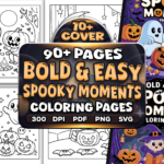 Bold and Easy Spooky Moments Coloring Pages