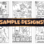 Bold and Easy Spooky Shop Coloring Pages