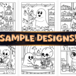 Bold and Easy Spooky Shop Coloring Pages