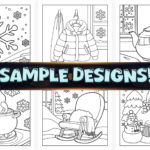 Bold and Easy Cozy Winter Coloring Pages Bundle | KDP Interior