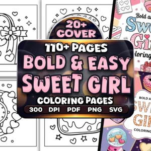 Bold Easy Sweet Girl Coloring Pages