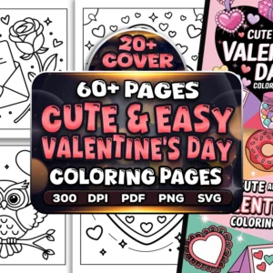 Cute Easy Valentines Day Coloring Pages