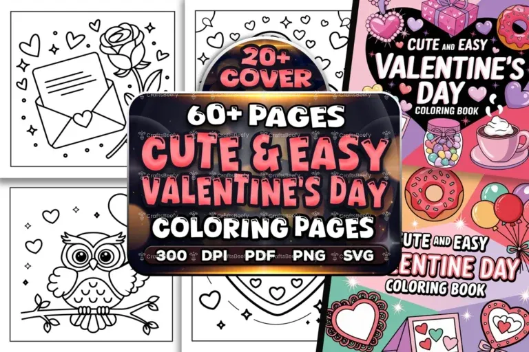 Cute Easy Valentines Day Coloring Pages