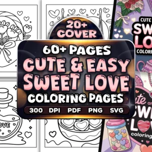 Cute Easy Sweet Love Coloring Pages