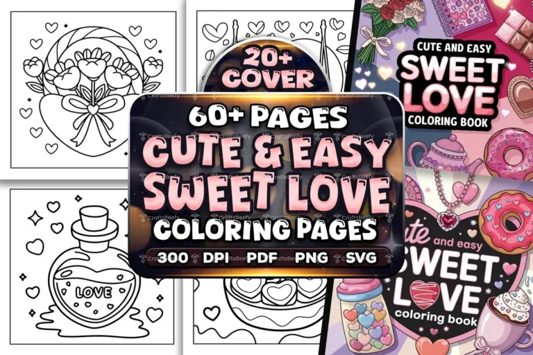 Cute Easy Sweet Love Coloring Pages