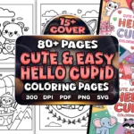 Cute Easy Hello Cupid Coloring Pages