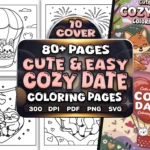 Cute Easy Cozy Date Coloring Pages
