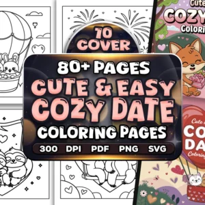 Cute Easy Cozy Date Coloring Pages