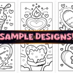 Cute Easy Sweet Hearts Coloring Pages