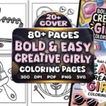 Bold Easy Creative Girly Coloring Pages