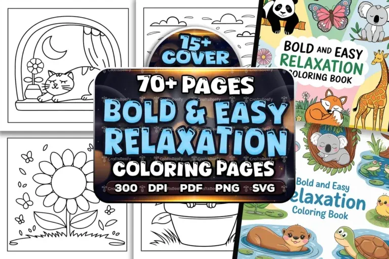Bold Easy Relaxation Coloring Pages