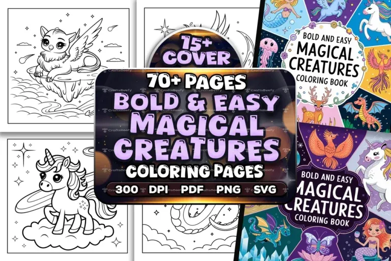 Bold Easy Magical Creatures Coloring Pages