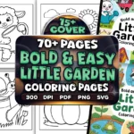 Bold Easy Little Garden Coloring Pages