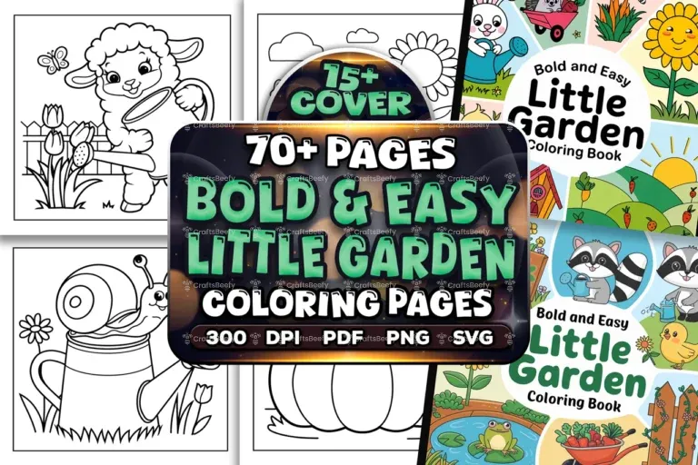 Bold Easy Little Garden Coloring Pages