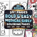 Bold Easy Medical Girly Coloring Pages