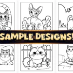Bold Easy Kawaii Cats Coloring Pages